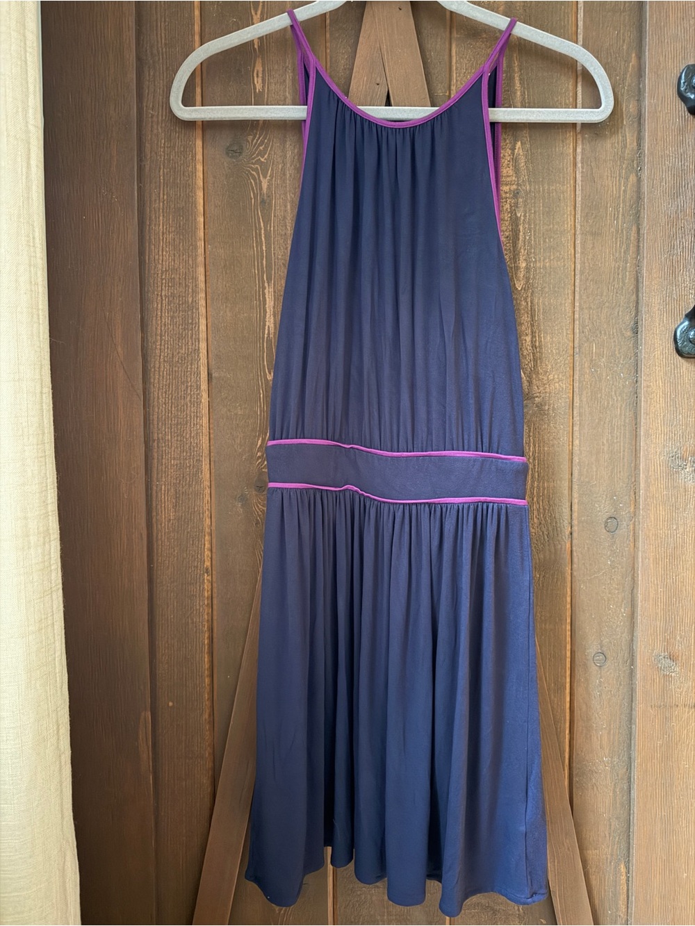 Juicy Couture Navy Dress with Purple Trim Accents